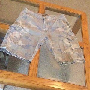 Red Snap Cargo Shorts